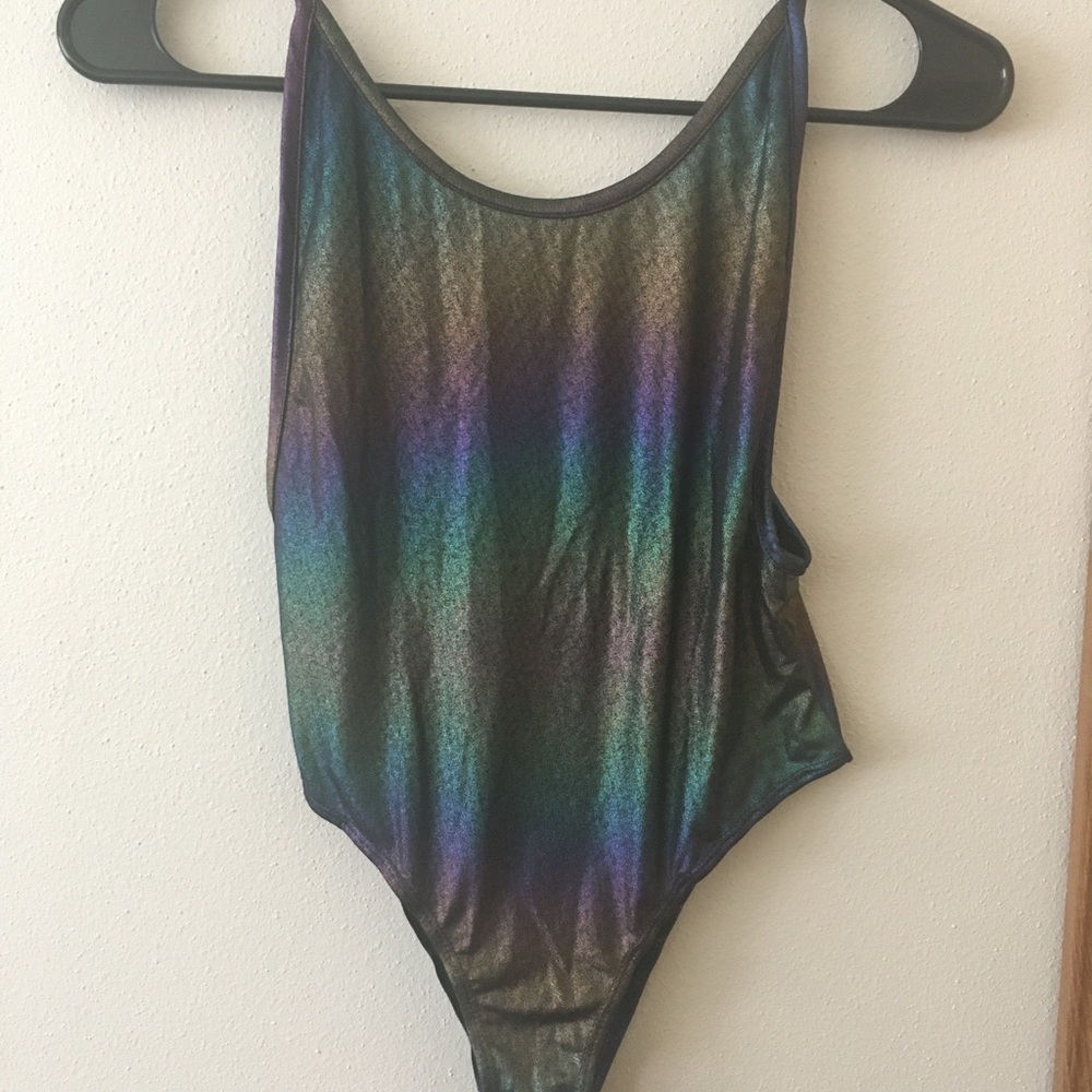 Holographic Rainbow Bodysuit